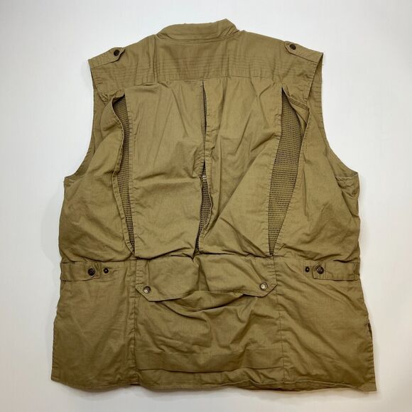 Humvee Fishing Vest Mens 2XL XXL Beige Cotton V Neck Zip Up Multi Pockets *READ - Picture 8 of 12